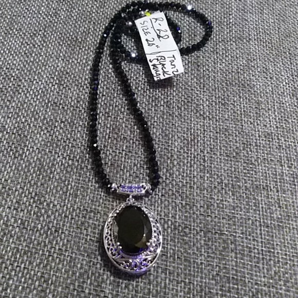 NWT-TANZANITE & TAHITIAN, BLACK SPINEL. STERLING. 20" - Picture 3 of 11